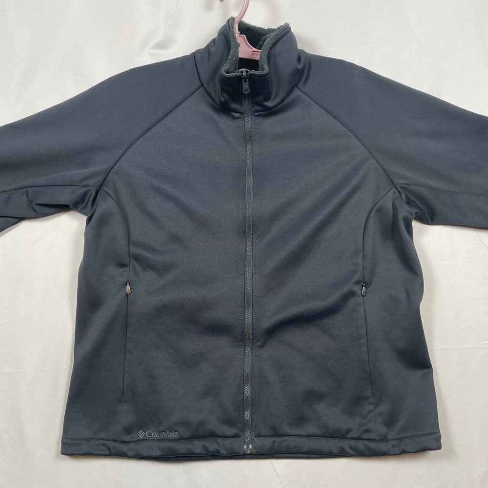 Columbia Interchange Ascender Softshell Jacket Womens XL Full Zip Gray Coat